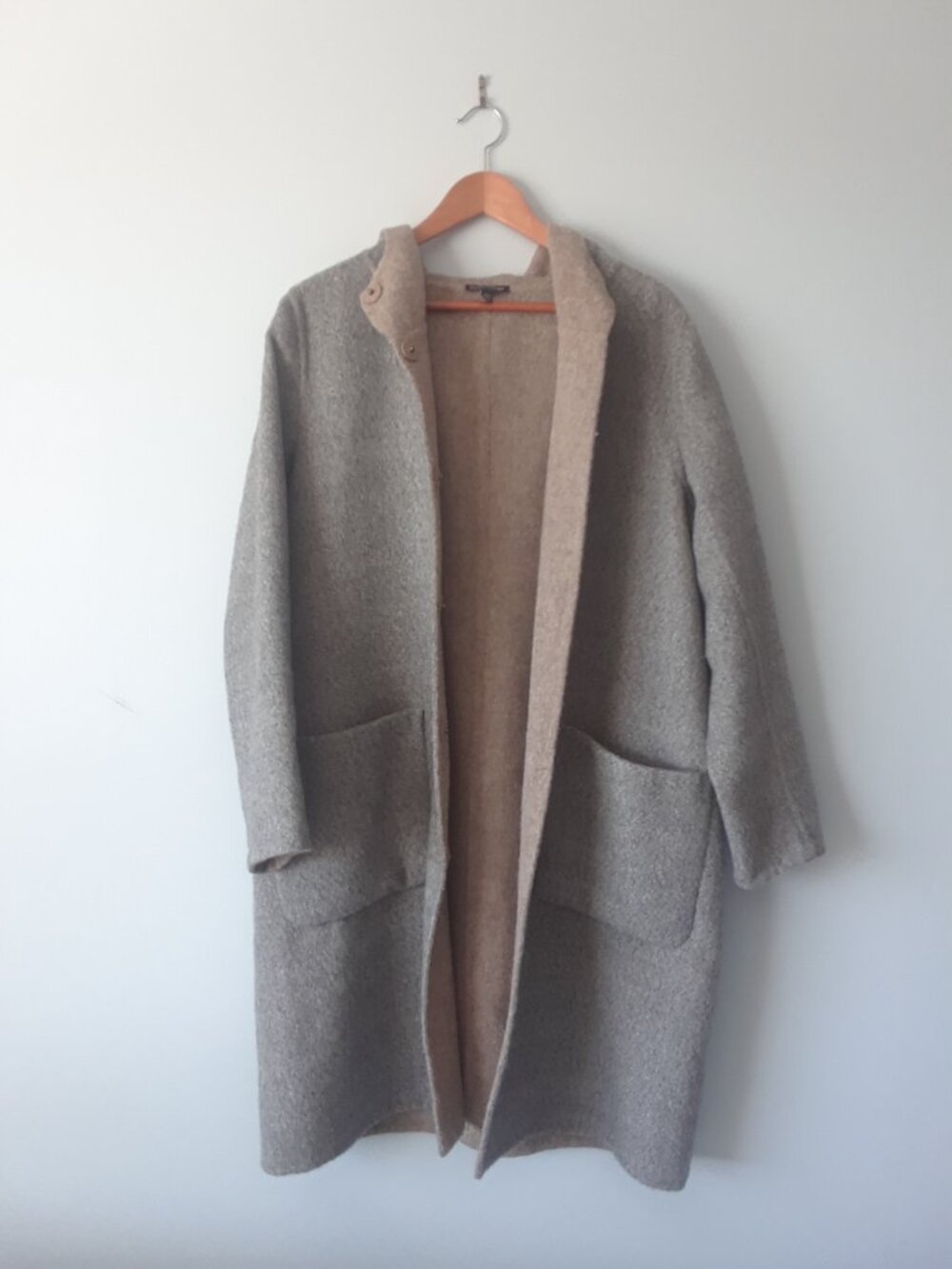 Eileen Fisher Baby Alpaca + Wool Doubleface Coat